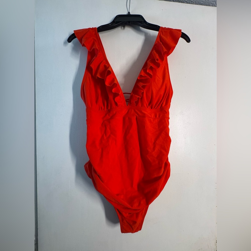 Cupshe Bold Red Swimsuit L